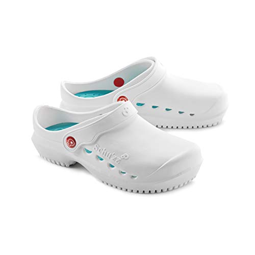 Schu'zz - Protec - Zuecos médicos para Mujer - Zapatos de Hospital - Ligeros, cómodos, Transpirables, Antideslizantes, Suela extraíble