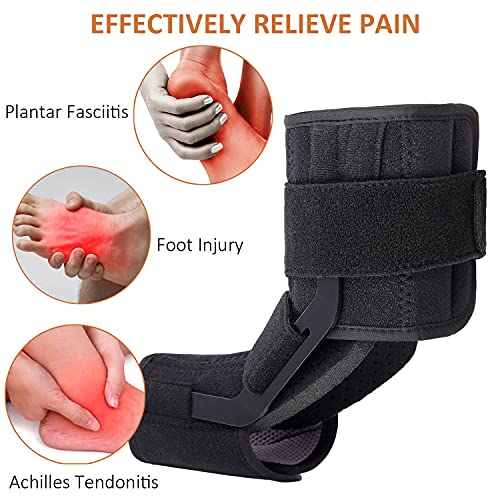 Scurnhau Férula Fascitis Plantar Nocturna, Soporte de pie Para Mujeres y Hombres que se Adapta al pie Izquierdo o Derecho, Soporte Para Tendinitis de Aquiles, Fractura por Estrés, pie Caído,L