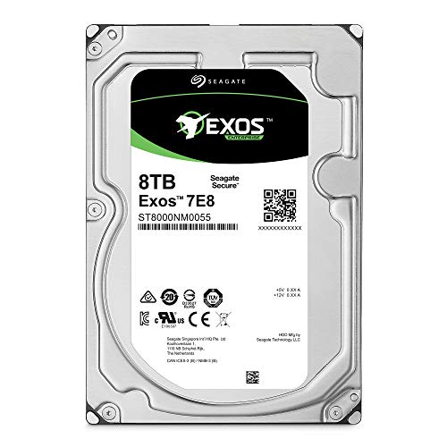 Seagate Exos 7E8, 8 TB, Disco Duro Interno Enterprise Classe, SATA HDD, 3,5", centro de datos (ST8000NM0055)