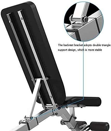 Seguridad Cómodo Banco Ajustable, Bancos Inclinados Para Abdominales Con Mosca Plana Prensa De Pesas Bancos De Pesas Máquina De Ejercicios, Press De Banca Plegable, Soporte De Carga 300 Kg, Para El H
