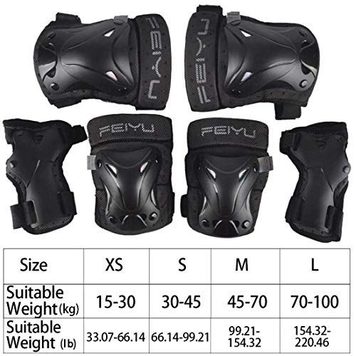 Selighting Protecciones Patines Niños Rodilleras Skate Set Proteccion Protector de Muneca Coderas y Muñequeras Infantiles para Patinaje Ciclismo Monopatín Escalada Esqui