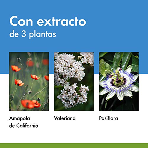 Serenia Complemento Alimenticio con Valeriana, Pasiflora y Amapola de California, una Ayuda para Relajarte de Forma Natural, Día y Noche, 60 Cápsulas