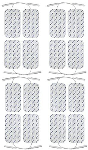 Set de 16 electrodos rectangulares de axion | Medidas de 10 x 5 cm compatible con su electroestimulador TENS EMS para su tratamiento de electroestimulación