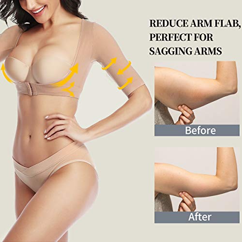 SHAPERIN Mujeres Adelgazamiento Faja Reductora de Brazos Post Levantamiento de Brazos Mangas de compresión Corporal Corrector de Postura Chaleco Shapewear