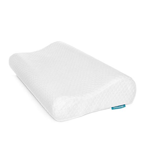 SHHHEEP DREAMS Almohada Cervical con Espuma viscoelástica hipoalergénica y antimicrobiana de Altura Ajustable. Funda Extra Suave de Tencel 100% Natural. Diseño ergonómico