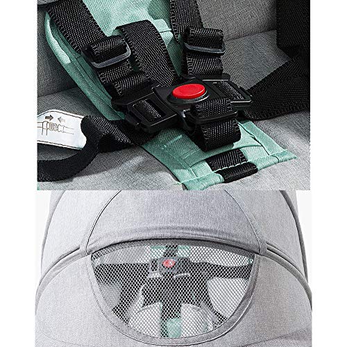 SHJMANST Seguridad Silla de Paseo Calesa Plegable, Carrito de Bebé Plegable Anti Choque Vista Alta Carro Infantil, Cinturón de Seguridad de Cinco Puntos Silla, Green