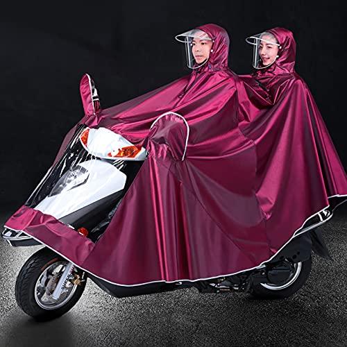 SHUAIGE Manto Motor Scooter Universal Silla De Ruedas Impermeable Lluvia Poncho Scooter Capa Capa Accesorios Piezas Chaqueta Ligera con Capucha Reutilizable Doble(Size:5XL,Color:púrpura)