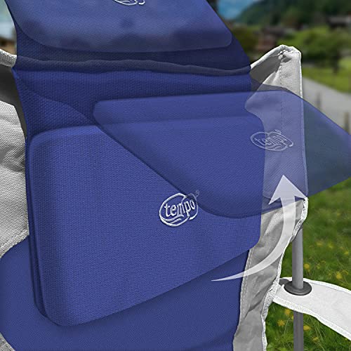 Silla de camping plegable, silla portátil ultraligera con porta bebidas, bolsa de transporte, silla de playa, piscina, picnic, pesca, jardín, senderismo (4)