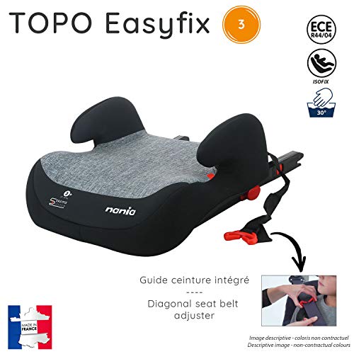 Silla de coche para Bebe elevador TOPO EASYFIX grupo 3 (22-36kg) con portavasos -Nania Silver