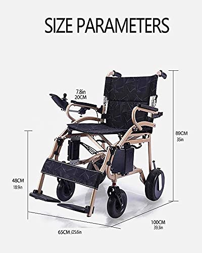 Silla De Ruedas Eléctrica Portátil Plegable Power Compact Mobility Aid Silla De Ruedas Silla De Viaje Scooter De Amortiguación Ligera Joystick Inteligente De 360 °