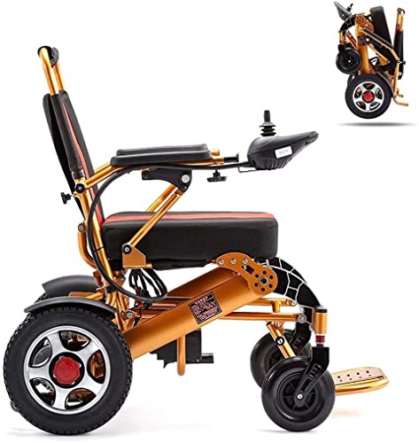 Silla De Ruedas Silla Ruedas Eléctrica Plegable Silla Ruedas Ligera Scooter Eléctrico Todo Terreno Silla Eléctrica De Motor Dual para Todas Las Edades Paraplejia Discapacitada