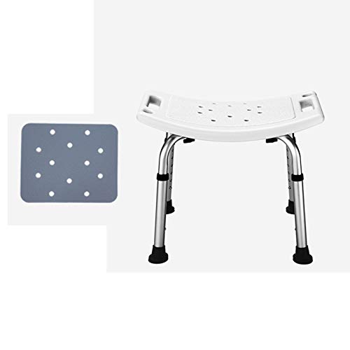 Sillas ducha para mayores Altura Ancianos Ajustable, Asiento De Ducha Pesada Ayudar Discapacitados, Con brazos Y Antideslizante Baño Cuidado De Espalda Taburete De Ducha 150KG ,A small suction cup