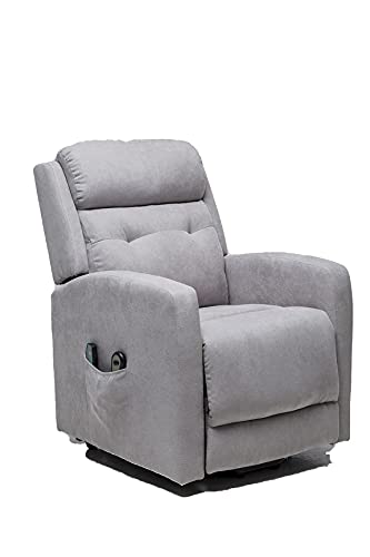 Sillón Relax y Masaje, Sillón Función Power Lift, Sillón reclinable con función Masaje Modelo Rondo SX AF80590S (Gris)