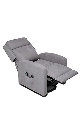 Sillón Relax y Masaje, Sillón Función Power Lift, Sillón reclinable con función Masaje Modelo Rondo SX AF80590S (Gris)