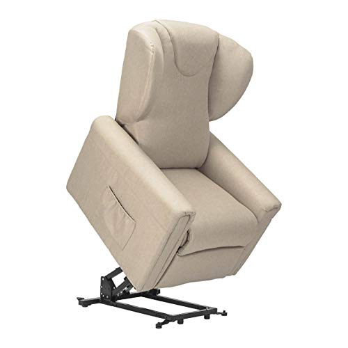 SIME - Sillón Relax con Levanta Personas Independiente Mancha inclinación Molly-2M-CS-TACAM cáñamo Tela removedor Personalizable Accesorios médicos CE