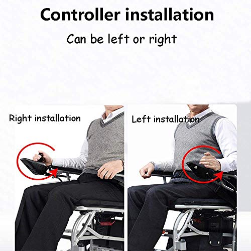 SISHUINIANHUA Batería de Litio Segura Silla de Ruedas eléctrica Manual Uso Doble Eléctrico Dos Personas Smart Power Chair Ligero Ligero 360 °