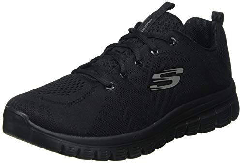 Skechers Graceful-Get Connected, Zapatillas Mujer, Negro (BBK Black Mesh), 39 EU