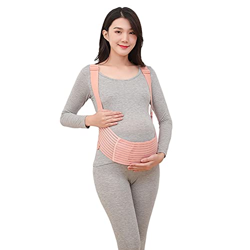 SKLLA Maternidad Cinturón De Soporte Abdominal Prenatal Belly Brace Band con Correas De Hombro Ajustable Mujer Embarazada Estirar La Cintura para Todas Las Etapas del Embarazo,L