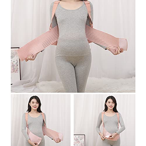 SKLLA Maternidad Cinturón De Soporte Abdominal Prenatal Belly Brace Band con Correas De Hombro Ajustable Mujer Embarazada Estirar La Cintura para Todas Las Etapas del Embarazo,L