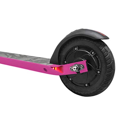 SmartGyro Xtreme XD Patín eléctrico para niños y jóvenes, ruedas 8", 3 velocidades, plegable, ligero, autonomía de 18 Km, batería de litio, freno eléctrico, Scooter, luces traseras, Rosa