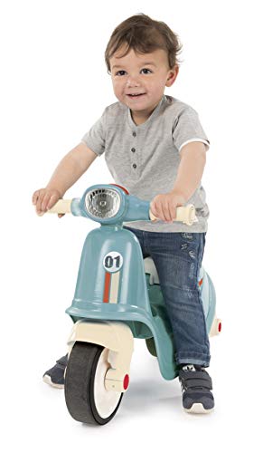 Smoby Moto Scooter Correpasillos Azul, Con Llave de Contacto Mecánica, Para Niños a Partir de 18 Meses, color (721006)