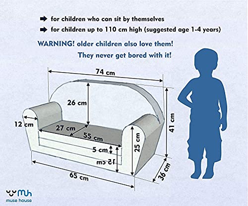 Sofá cama con colchón plegable infantil de gomaespuma