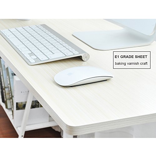 SogesFurniture Mesa Portátil Ordenador Ajustable con Ruedas, 60 * 40cm Mesa sofá Mesa de Escritorio para Cama o Sofá, Arce Blanco 05#1-60MP-BH