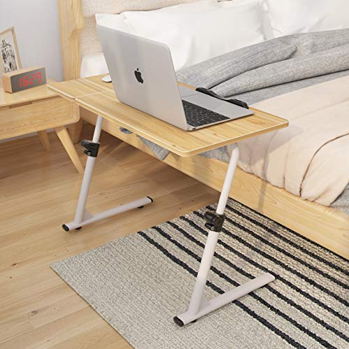 SogesHome 80x40cm Mesa Ajustable Regazo Mesa de Soporte Soporte de computadora Mesa Lateral para Cama Sofá Hospital Enfermería Lectura Comer, S1-2OK-SH-1