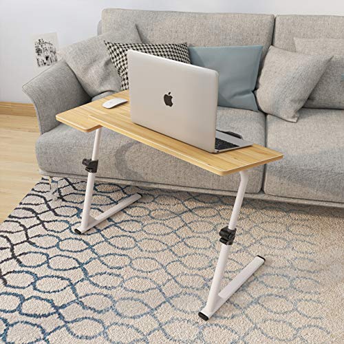 SogesHome 80x40cm Mesa Ajustable Regazo Mesa de Soporte Soporte de computadora Mesa Lateral para Cama Sofá Hospital Enfermería Lectura Comer, S1-2OK-SH-1