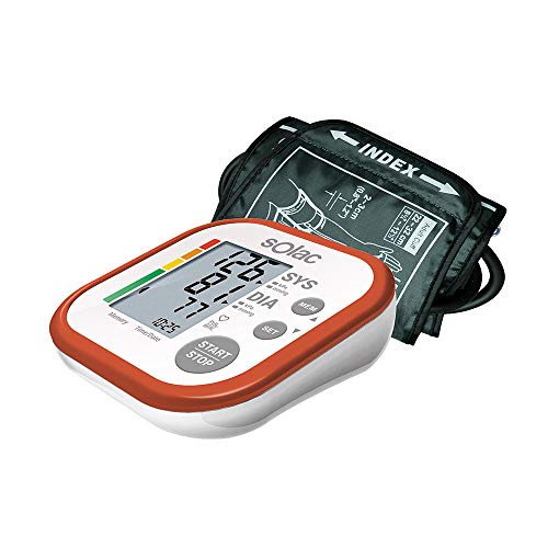 Solac Tensiotek+ - Tensiómetro de Brazo Digital para Presión Sistólica, Diastólica y Ritmo Cardíaco