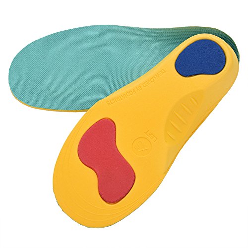 Sonew Las Plantillas ortopédicas para niños previenen el pie Plano, el pie Valgus, la pronación del pie, etc. Almohadillas de Zapato 3D a Prueba de choques Transpirables Insertos Niños Niñas(M)