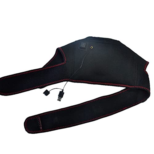 Soporte calefactable para envolver el hombro, almohadillas térmicas ajustables para el hombro con cinturón de extensión para el manguito rotador, dislocación del hombro y alivio del dolor muscular