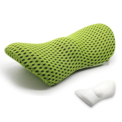 Soporte para almohadas lumbares al aire libre, Memoria transpirable Fisioterapia de algodón con almohada lumbar de cintura para asiento de automóvil Atrás Peligro de apoyo Cojín de sueño Cama Silla de