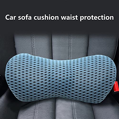 Soporte para almohadas lumbares al aire libre, Memoria transpirable Fisioterapia de algodón con almohada lumbar de cintura para asiento de automóvil Atrás Peligro de apoyo Cojín de sueño Cama Silla de