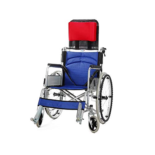 Soporte para cuello Reposacabezas silla de ruedas Acolchado de la cabeza Cojín portátil y ajustable para 16-20” Adultos viaje sillas de ruedas de universal Accesorios (rojo)