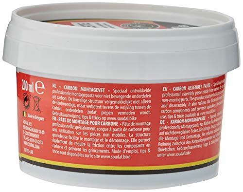 Soudal Carbon Assembly Paste Grasa, Adultos Unisex, Rojo, Talla Única