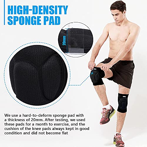 Soudittur Rodilleras Deportivas Compresion Elásticas Antideslizante Soporte de Rodilla para Hombres y Mujeres para Voleibol, Béisbol, Crossfit, Baloncesto, Bicicleta, Trabajo