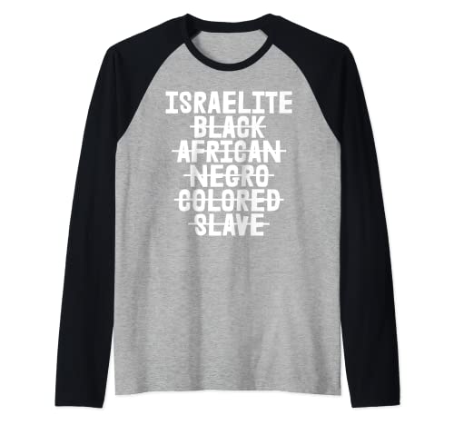 Soy un israelita hebreo 12 tribus de Israel Yah Camiseta Manga Raglan