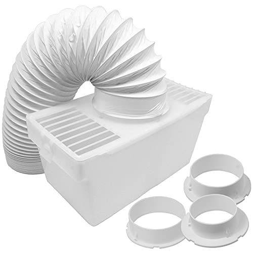 SPARES2GO Kit de condensador de manguera de ventilación universal con 3 adaptadores para secadora (1,2 m)