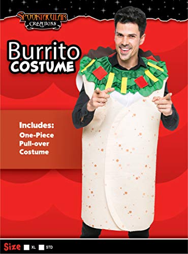 Spooktacular Creations Traje Burrito Hombres Adultos Deluxe Set para Halloween Party up Vestido (x-Large) Blanca