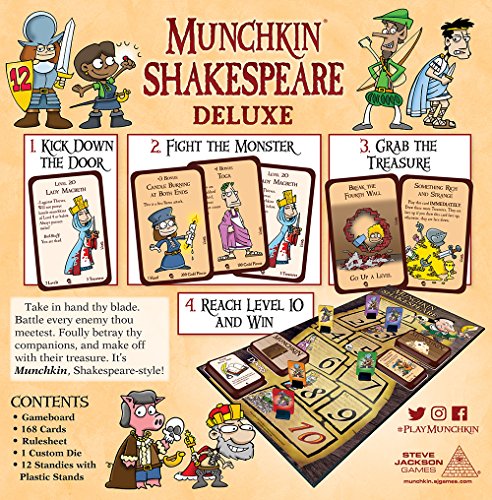 Steve Jackson Games Munchkin Shakespeare Deluxe 1564 - Juego de Cartas de Juguete