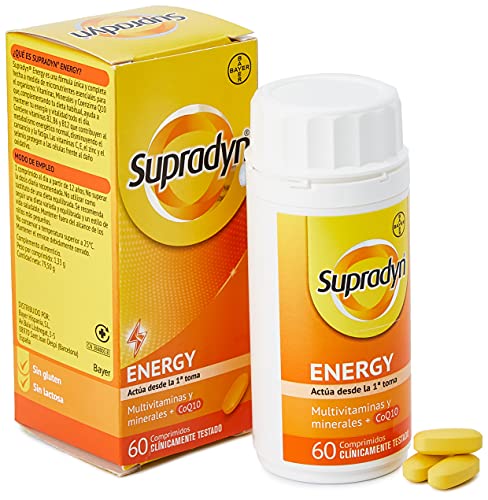 Supradyn Activo Multivitaminas para Todos con Vitaminas, Minerales y Coenzima Q10, Ayuda a Activar y Mantener tu Energía y Reducir el Cansancio, 60 Comprimidos