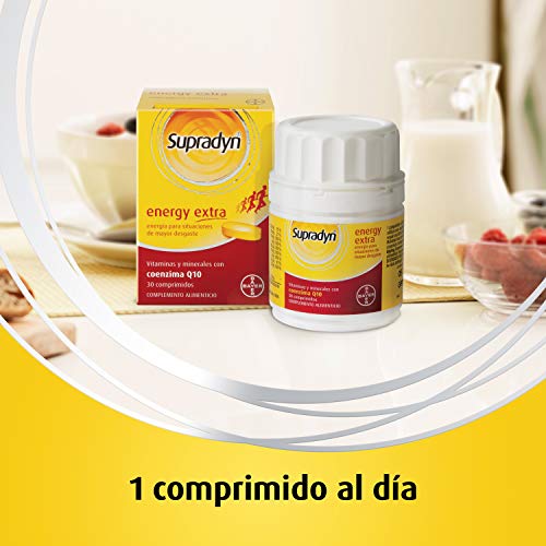 Supradyn Energy Extra Multivitaminas para Deportistas con Vitaminas, Minerales y Coenzima Q10, Ayuda a Activar y Mantener tu Energía y Vitalidad en Situaciones de Mayor Desgaste, 30 Comprimidos