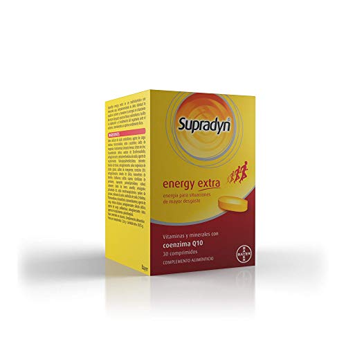 Supradyn Energy Extra Multivitaminas para Deportistas con Vitaminas, Minerales y Coenzima Q10, Ayuda a Activar y Mantener tu Energía y Vitalidad en Situaciones de Mayor Desgaste, 30 Comprimidos