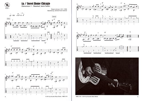 Sweet Home Chicago – 7 Original Canciones con 17 hinführenden übe de y alternativos de versiones para dedos Style Guitarra en estándar Tuning – Ordenador libro con Bunter herzförmiger Ordenador Pinza