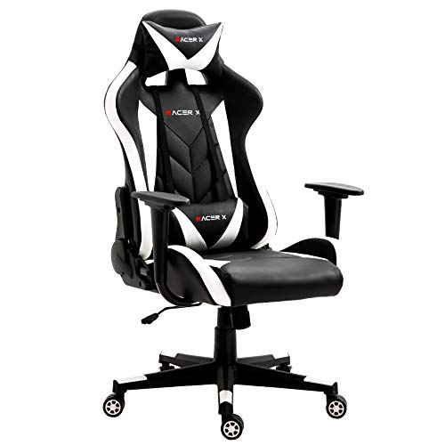 T-LoVendo Silla Gaming Oficina Racing Sillon Gamer Racer X Profesional Videojuegos PC, Universal