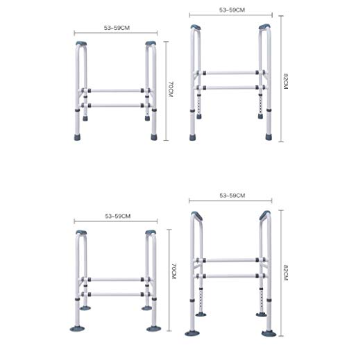 Taburete de baño WC Independiente Apoyabrazos WC Caja Barandilla de baño WC Booster Seguridad Marco Barandilla de Ancianos discapacitados Lavabo Auxiliar Shelf Orinal en Cuclillas (Color : A)