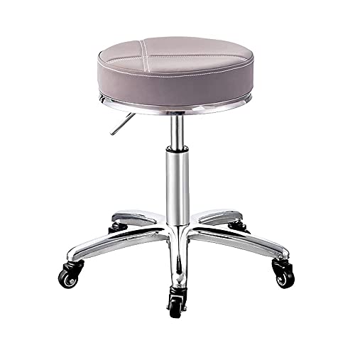 Taburete giratorio para salón, taburete giratorio giratorio ajustable para masajes con ruedas, asiento hidráulico ajustable en altura, silla de salón giratoria para spa, spa médico para dibujar tatuaj