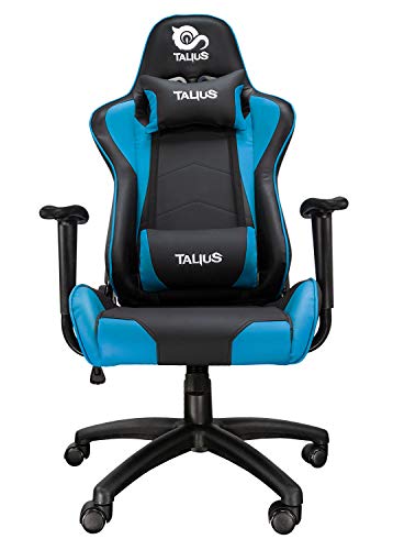 Talius Gecko V2 Silla Gaming Profesional, Ergonómica, basculante, Espuma Alta Densidad, Base y Ruedas Nylon, Gas Clase 4. Ideal para niños y Adultos. para Juegos, Oficina, Escritorio. (Azul)