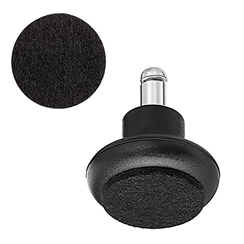 Tapón Deslizante Silla Oficina De Repuesto, Tapón Rueda Para Muebles Oficina Con Almohadillas Fieltro Resistentes Al Desgaste Separadas, 5 Piezas, Color Negro